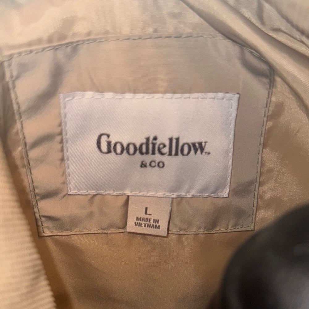 Goodfellow & Co Tan Quilted Vest with High Collar - Picture 2 of 3